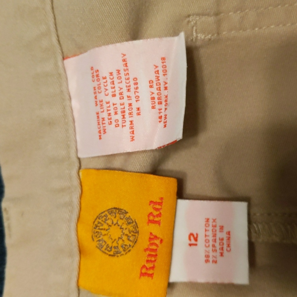 Ruby Rd. Khaki Pants Size 12 - Picture 3 of 5